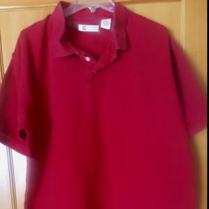 Men's BCC Khakis XL Red Polo Shirt